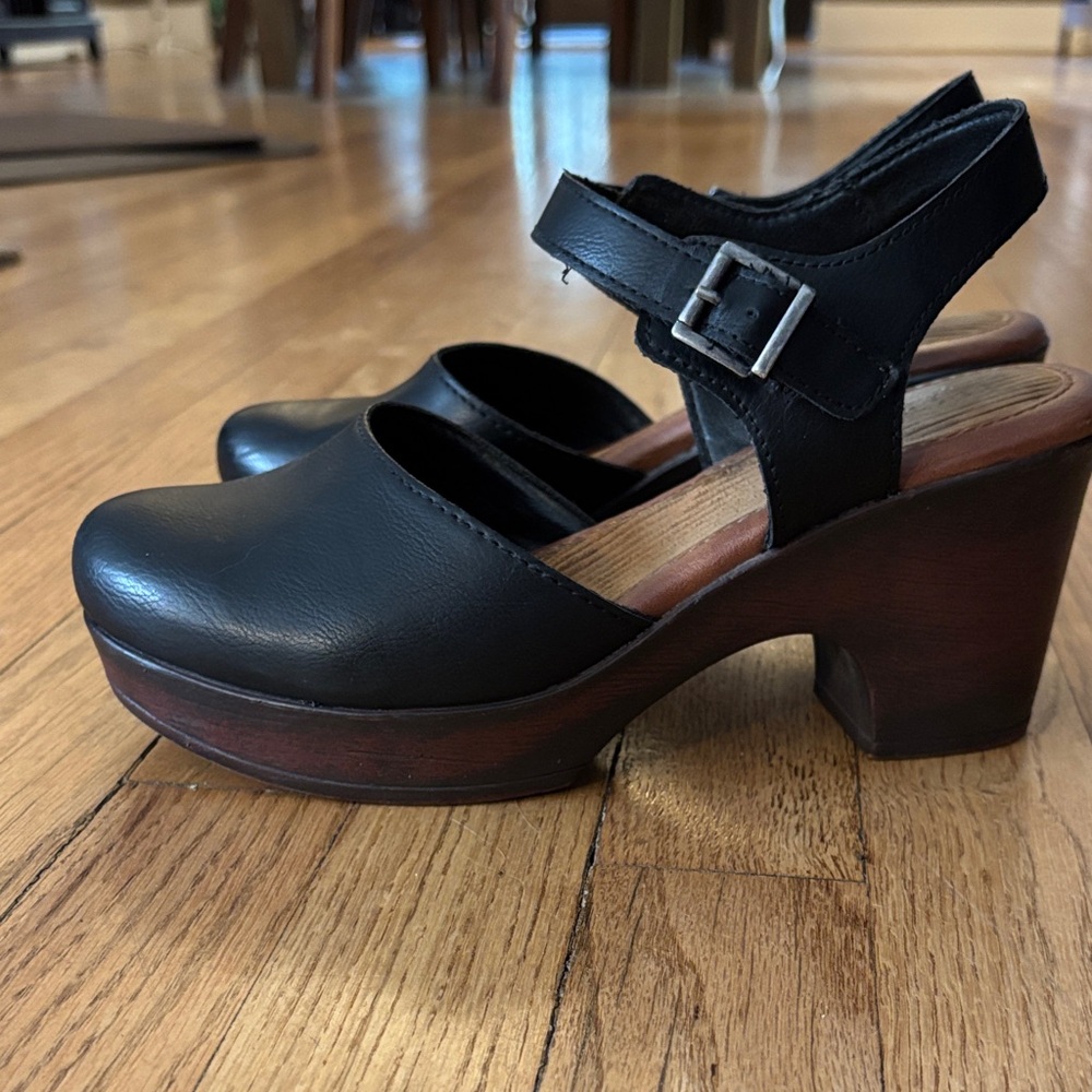 B.O.C for Born Black Leather Women's Clogs